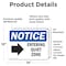 Signmission Entering Quiet Zone (Right Arrow) Sign With Symbol, 14 in W x Rectangle, Vinyl Decal OS-2PACK-NS-D-1014-L-12094 - alternate 4